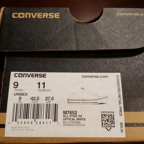 Men's Converse All Star Ox Optical White - Picture 9 of 9